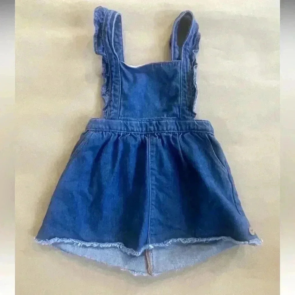 ZARA 18/24Mo Ruffled Overall Dress
